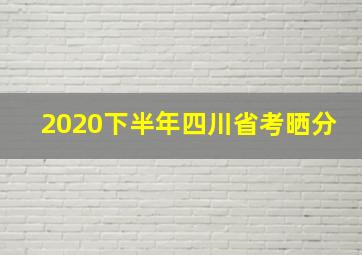 2020下半年四川省考晒分