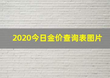 2020今日金价查询表图片