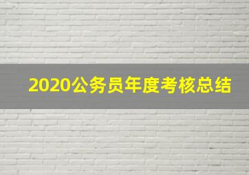 2020公务员年度考核总结