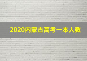 2020内蒙古高考一本人数