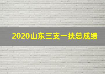 2020山东三支一扶总成绩