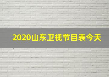 2020山东卫视节目表今天