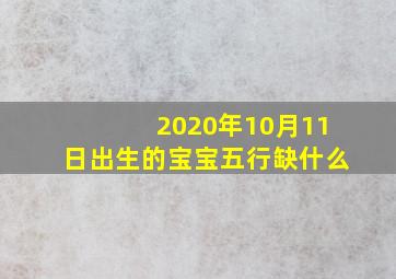 2020年10月11日出生的宝宝五行缺什么