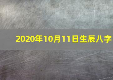 2020年10月11日生辰八字