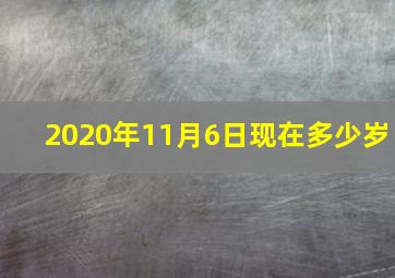 2020年11月6日现在多少岁