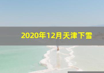 2020年12月天津下雪