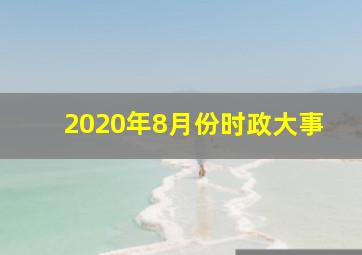 2020年8月份时政大事