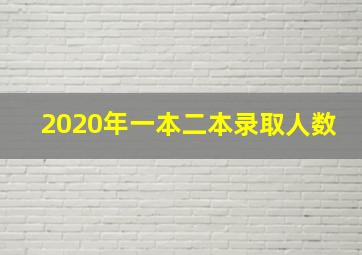 2020年一本二本录取人数