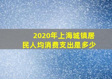 2020年上海城镇居民人均消费支出是多少