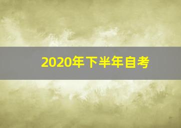 2020年下半年自考