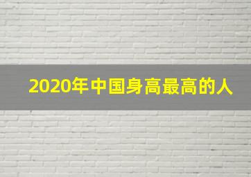 2020年中国身高最高的人