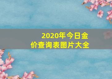 2020年今日金价查询表图片大全