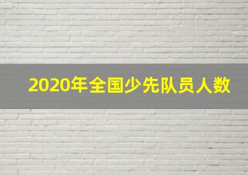 2020年全国少先队员人数