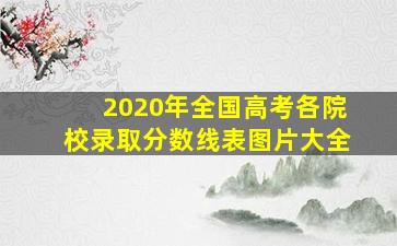 2020年全国高考各院校录取分数线表图片大全