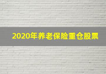 2020年养老保险重仓股票