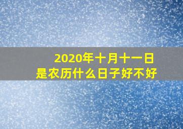 2020年十月十一日是农历什么日子好不好