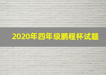 2020年四年级鹏程杯试题