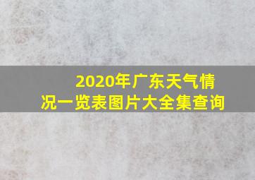 2020年广东天气情况一览表图片大全集查询