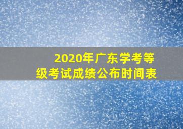 2020年广东学考等级考试成绩公布时间表