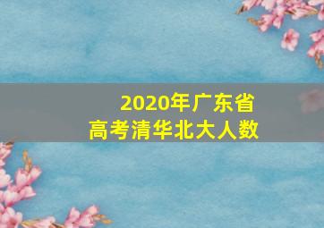 2020年广东省高考清华北大人数