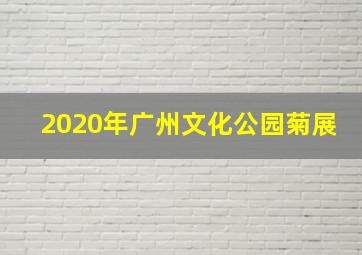 2020年广州文化公园菊展