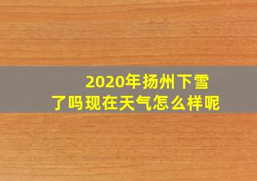 2020年扬州下雪了吗现在天气怎么样呢