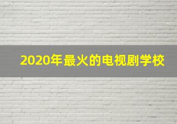 2020年最火的电视剧学校