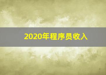 2020年程序员收入