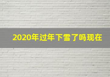 2020年过年下雪了吗现在