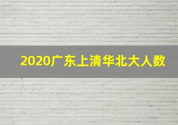 2020广东上清华北大人数