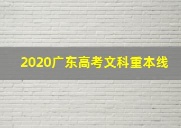 2020广东高考文科重本线