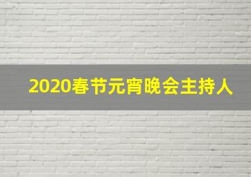 2020春节元宵晚会主持人