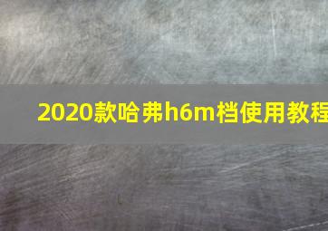 2020款哈弗h6m档使用教程