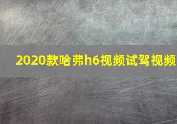 2020款哈弗h6视频试驾视频