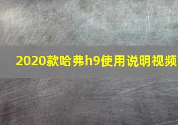 2020款哈弗h9使用说明视频