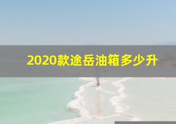 2020款途岳油箱多少升