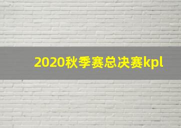 2020秋季赛总决赛kpl