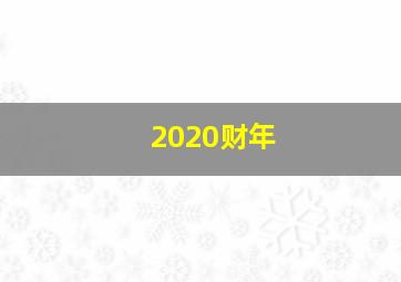 2020财年