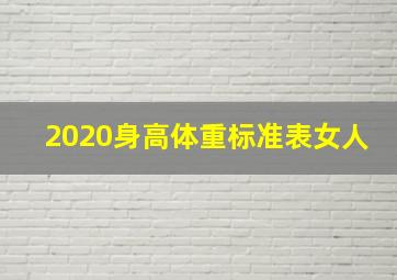 2020身高体重标准表女人