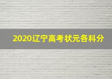 2020辽宁高考状元各科分