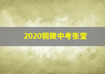 2020铜陵中考张莹