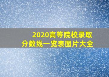 2020高等院校录取分数线一览表图片大全