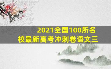 2021全国100所名校最新高考冲刺卷语文三