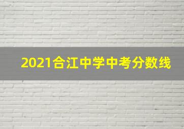 2021合江中学中考分数线