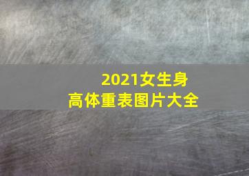 2021女生身高体重表图片大全