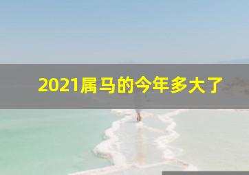 2021属马的今年多大了