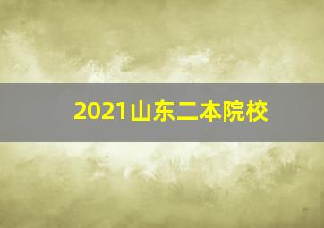 2021山东二本院校