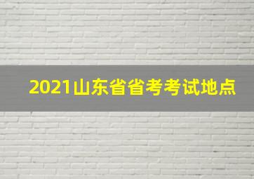 2021山东省省考考试地点