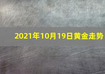 2021年10月19日黄金走势