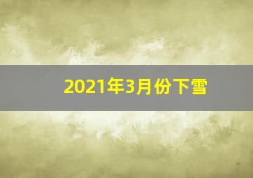 2021年3月份下雪